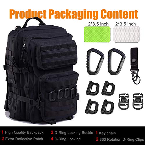 R.SASR Military Tactical Backpack 45L Large Tactical Backpack for Men, Hiking Rucksack With Bottle Holder