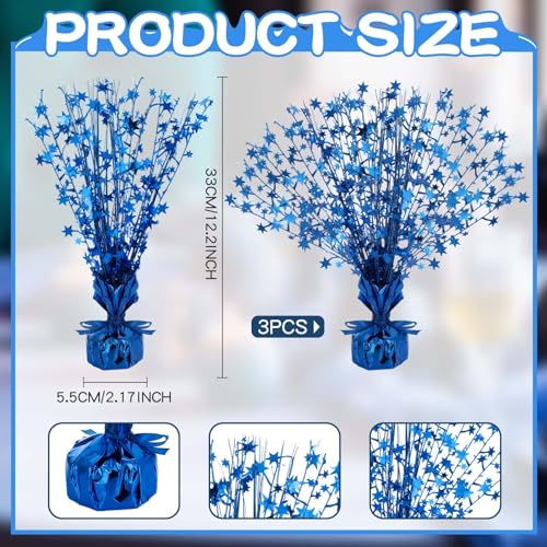 Crowye 3 Pieces Metallic Foil Spray Centerpiece Halloween Party Star Table Decoration Burst Centerpieces Fall Table Decor ...
