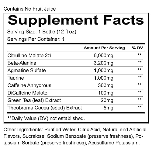 REDCON1 Total War Ready to Drink Preworkout, Strawberry Kiwi - 350mg of Fast Acting RTD Caffeine - Beta Alanine + Citrulli...
