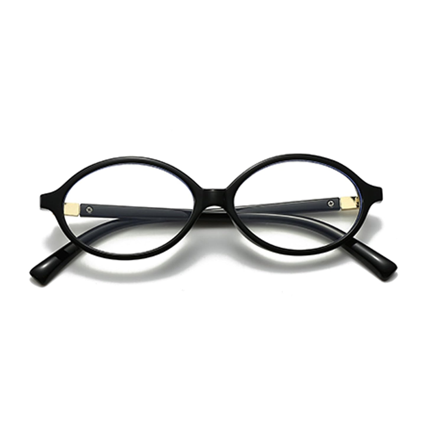 Yameize Small Oval Blue Light Blocking Glasses For Women Men Retro Clear Anti Blue Light Eyeglasses For Computer Gaming (Light B