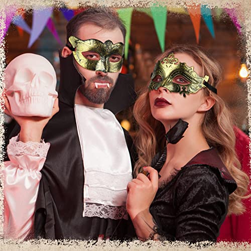 Yunsailing 30 Pieces Masquerade Mask Antique Masks with Straps for Women Men Masquerade Ball Mardi Gras Carnival Party Fav...