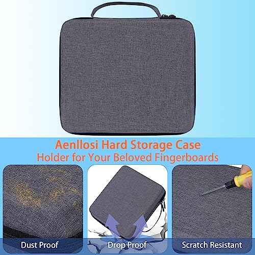 Aenllosi Hard Case for 36PCS Fingerboards,Large Capacity Holder for Mini Finger Skateboards Toy,Compatible with Grip Tapes,Bearing Wheels,Trucks & Decks(Black,Case Only)