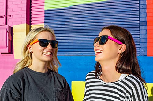 EDGEIWEAR 80s Neon Party Sunglasses for Adult Party Favors with CPSIA certified-Lead(Pb) Content Free