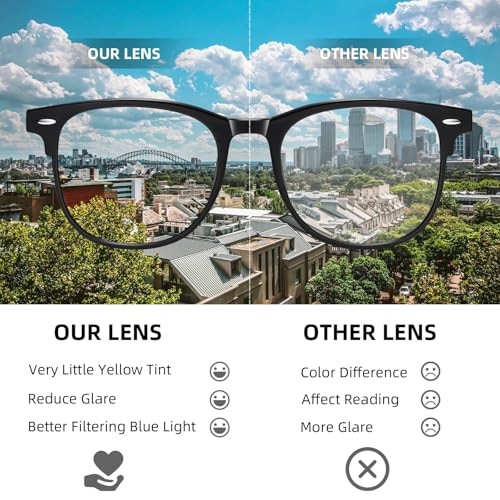 Okany Blue Light Blocking Glasses for Women Men Woman Black Computer Screen Filter Gaming Glasses Womens Mens 99.9% Blue L...