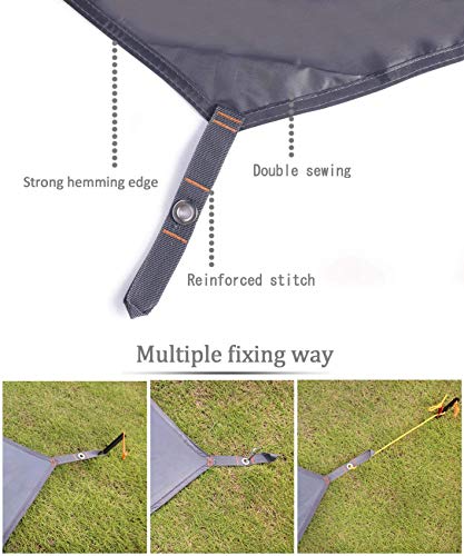 Hikeman Hexagonal Tent Footprint,1-4 Person Ultralight Waterproof Tent Tarp Ground Sheet Mat with 6 Tent Stakes for Campin...