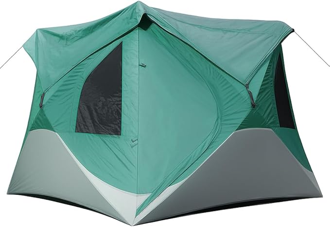 Instant Pop Up Camping Tent for 4-6 People | High-End All-Season Tent with Mesh Windows, Waterproof Rainfly & Tool-Free Se...