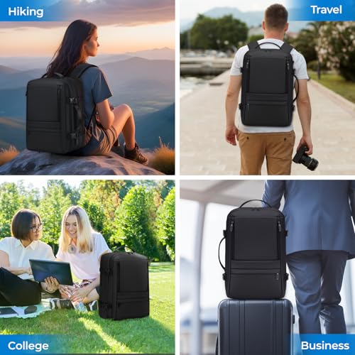Rcrirth Carry On Travel Backpack for Airplanes | 35L Suitcase Backpack Luggage Business Weekender Bag - Expandable Travel ...