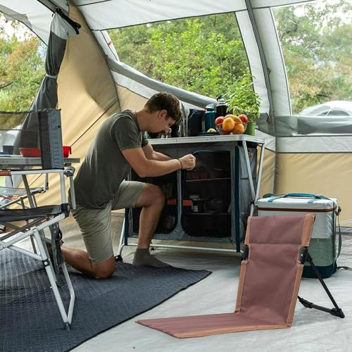 JQlabeit Ultra-Light Folding Camping Chair with Backrest,Outdoors Relaxing Floor Seat for SwimmingPool Beach Lawn Picnic R...