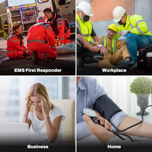 RHINO RESCUE First Responder First Aid Kit Fully-Stocked EMT Bag, Professional EMT/EMS Trauma Medical Kit, Molle System & ...