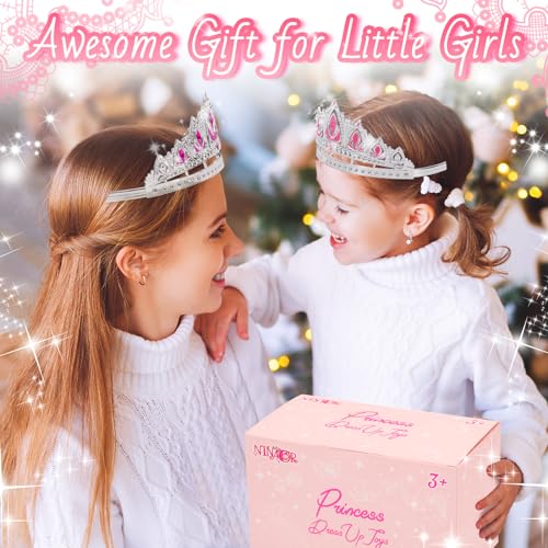 NINAOR Princess Crown Party Favors, 16Pcs Princess Dress Up Tiaras for Birthday Girl Cosplay Accessories, Princess Pretend...