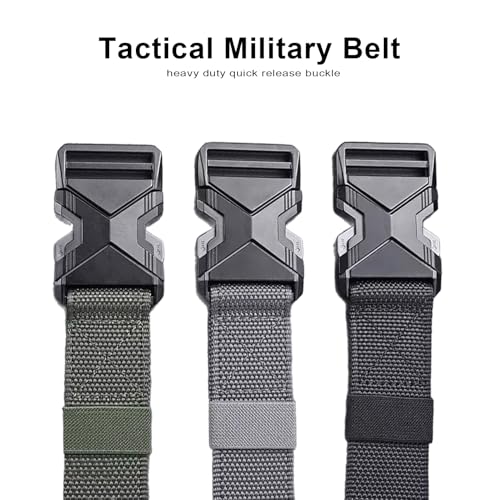 Tactical Belts for Men Military Style Plus Size 1.5" Web Work Belt with Quick Release Buckle