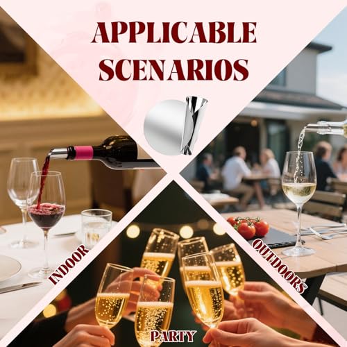 Cofimkate 30Pcs Individually Wrapped 3-Inch Wine Pourer Discs, Disposable Anti-Drip Liquor Pour Spouts for Wine & Liquor B...