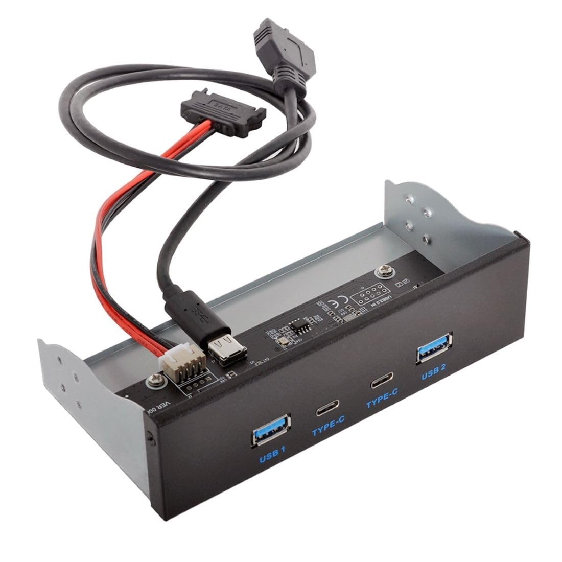 Chenyang 5.25  Front Panel Cd-Rom Bay Usb 3.0 & Usb-C Hub 4 Ports Motherboard Adapter