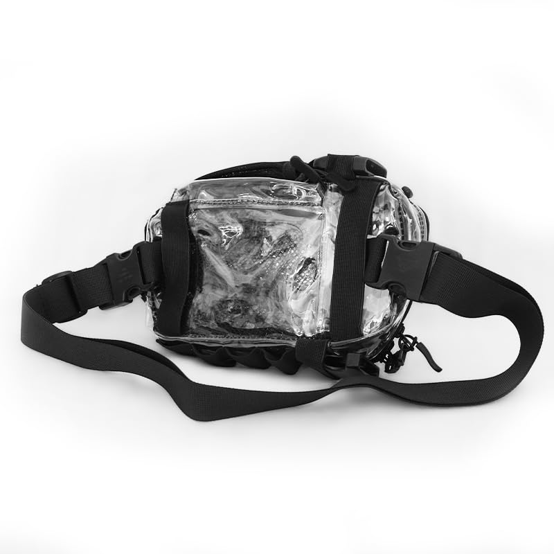 Clear Modular Fanny Pack – Stadium Approved 5x9 Belt Bag with Locking Zipper Clips – Anti-Theft See Through Crossbody for ...