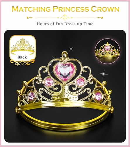 BIBUTY Princess Crowns Tiara for Little Girls, Toddler Girl Tiara Crown Princess Dress Up Accessories, Birthday Dress Up C...