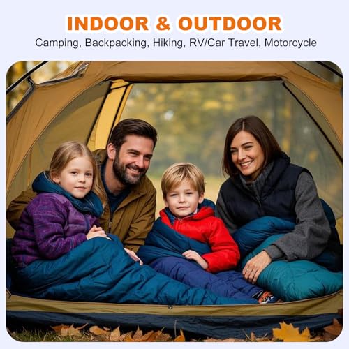 Synderay Sleeping Bags for Adults Cold Weather & Warm - Backpacking Camping Sleeping Bag for Kids 10-12, Girls, Boys - Lig...
