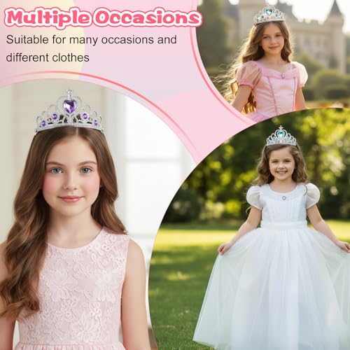 MAQUITA 24 Pcs Tiaras Crown Set, Princess Crown Party Favors, Princess Dress Up Tiaras for Birthday Girl Cosplay Accessori...