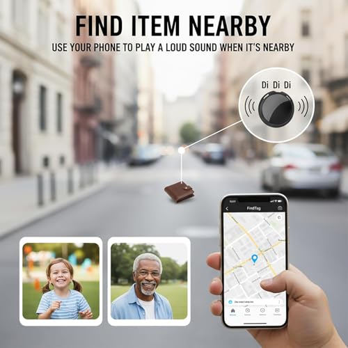 No Subscription Mini GPS Tracker for Vehicles Work with Find My(iOS Only) Magnetic Case Real Time Tracker Tag Hidden Car L...