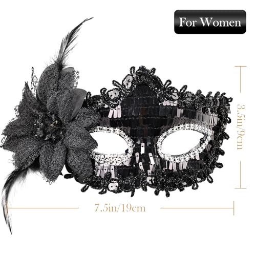 Daieeparty Masquerade Mask for Women-Lace Masks Women Costume Accessories