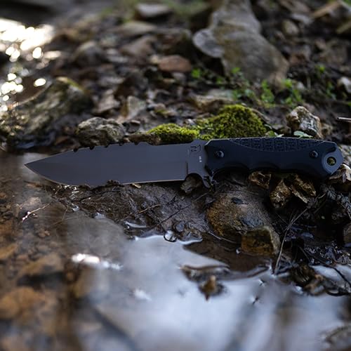 Schrade Delta Class Extreme Survival Fixed Blade 10.75in with 6in AUS-10 Steel Blade and Non-Slip Grip for Camping and Bus...