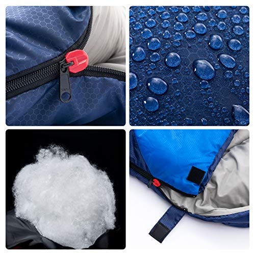 BISINNA Sleeping Bag with Pillow - 4 Season Backpacking Sleeping Bag Lightweight Waterproof Warm and Washable for Adults, ...