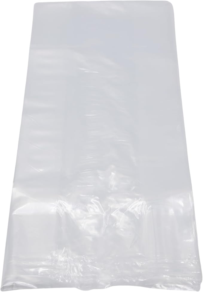 Clear LDPE Poly (No Venting Holes) - 6"x3"x15" - 1000 Bags - 0.80 mil - Clear