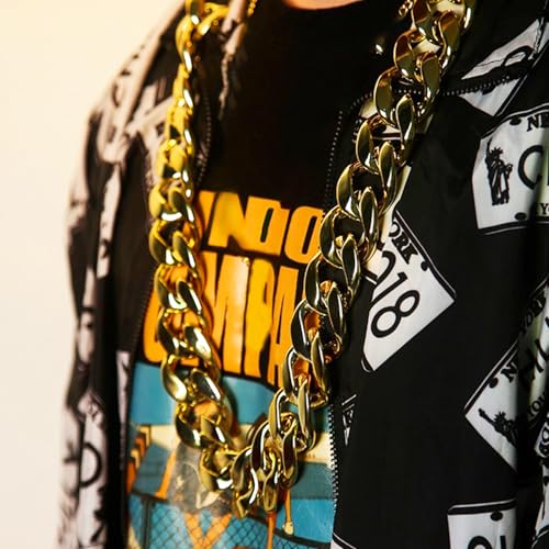 Boonbery Hip Hop Costume Kit 80s 90s Rapper Accessories, Outfits for Men Women Cosplay Gatherings Club Nostalgia Old Schoo...