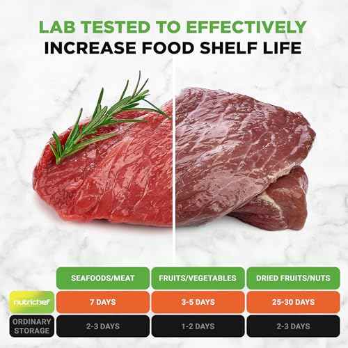 NutriChef Vacuum Sealer Machine ? Compact Silver Vacuum Sealing System with Dry & Moist Modes, LED Indicators, Starter Kit & Extra Bags ? Ideal for Food Preservation, Meal Prep & Sous Vide Cooking