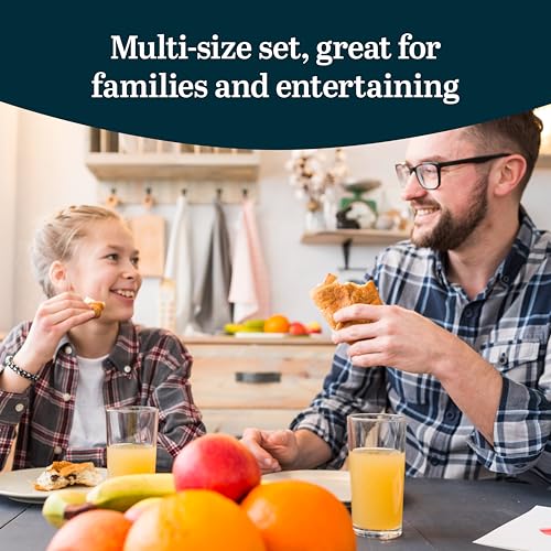 Libbey Province 24-Piece Glasses Drinking Set, Ideal Dining Glassware Sets, Glass Tumbler Set with Lines, Dishwasher Safe ...