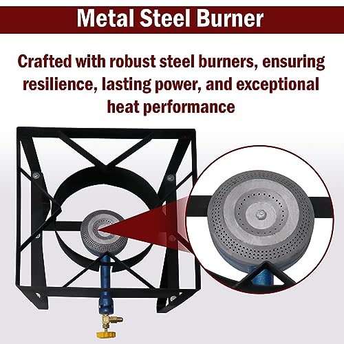 Sonret Single Burner Propane Gas Stove - Square Outdoor Propane Burner Heavy Duty - Portable Gas Stove Burner Propane Outd...