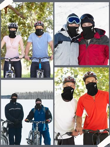 SATINIOR 6 Pcs Ski Mask Cover Balaclava Full Face Mask Winter Face Cover UV Windproof Balaclava for Men Women Outdoor Sports