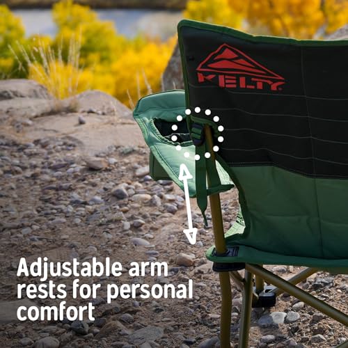 Kelty Low Loveseat Oversized 2-Person Heavy Duty Folding Camp Chair, Double Seat for Soccer Games, Tailgating, Beach Days...