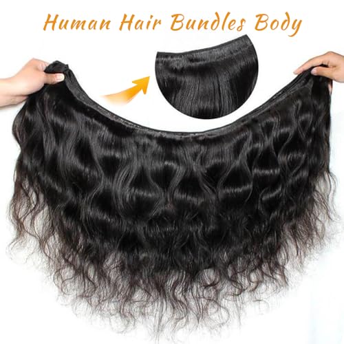 14A Brazilian Body Wave Bundles Human Hair 18 20 22 Inch 100% Real Raw Virgin Human Hair Bundles Body Wave 3 Bundles Human Hair Extension Natural Color£¨18 20 22£©