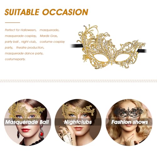 Qianyu 6 Pcs Masquerade Mask for Women Venetian Mysterious Disguise Lace Eye Mask Classic Style Fun Lace Mask Suitable for...