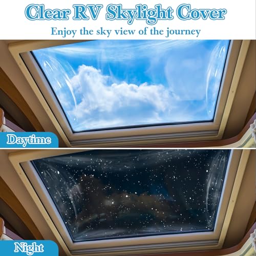 Meonum RV Skylight Replacement Kit - 18x26 Clear Outer Dome Fits 14x22 Openings, Compatible with SL1422S Camper Shower Skylight
