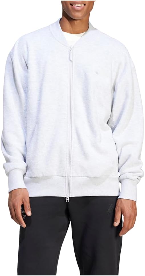 adidas mens Elevated All Szn Terry Loop Bomber Jacket
