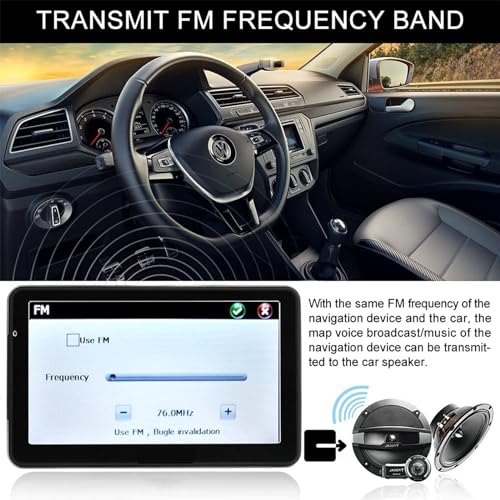 LONGRUF GPS Navigation for Car, Latest 2026 Map 7 inch Touch Screen Car GPS, Voice Turn Direction Guidance, Support Speed ...