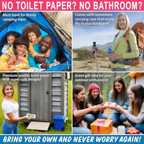 Premium Travel-Size | Eco-Friendly & Biodegradable | Toilet Paper Rolls | Convenient Plastic Dispenser | Camping, Hiking &...