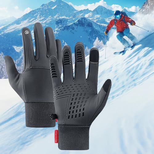 Thermal Gloves Cold Weather Touchscreen Insulated Gloves with Anti-Slip for Men Women Outdoor Running Cycling Sports
