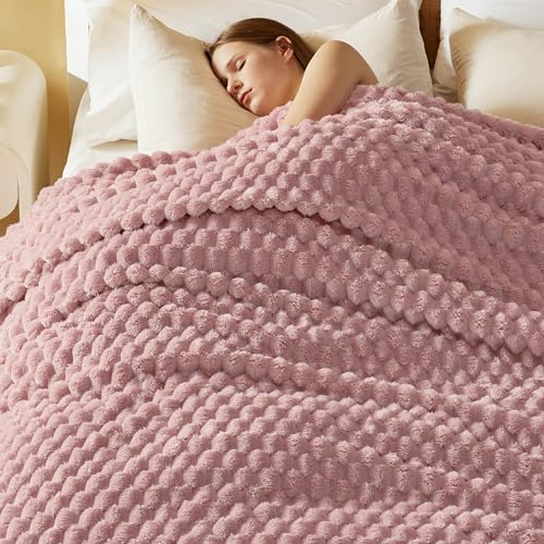 Bedsure GentleSoft Blankets Queen Size for Bed - 350GSM Super Soft Cozy Blanket for Women Men Girls as Gifts, Large Fuzzy ...
