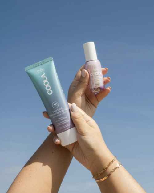 COOLA Organic Dew Good Illuminating Probiotic Serum with SPF 30 and Body Melt with SPF 40, Dermatologist Tested Sunscreen that Instantly Illuminates Skin