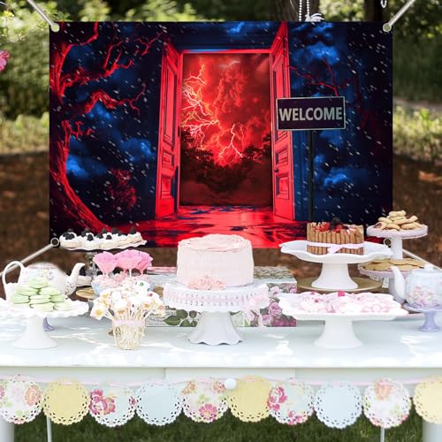 TOAOFY 6x4ft Horror Forest Background Welcome to The Other Side Backdrops Backdrop Reversing World Gate Backdrop Kids Birt...