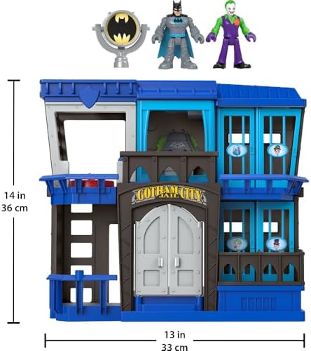 Fisher-Price Imaginext DC Super Friends Batman Toy Gotham City Jail Recharged Playset for Preschool Pretend Play Kids Ages 3+ Years