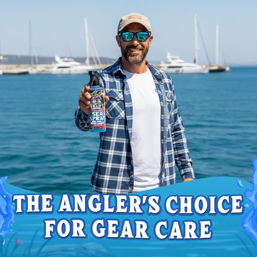 Salty Captain Sea Spray – Fishing Reel Cleaner Spray 500ml – Salt Remover for Rods, Reels & Tackle – Prevents Rust & Corro...