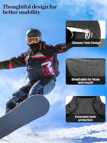 Aicall Balaclava Ski Mask Waterproof Anti-Fogging Windproof Winter Gear Thermal Face Mask for Men Women