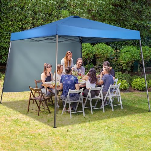 GDY 8X10 FT Pop Up Canopy Outdoor Instant Tent Slant Legs with a Sidewall,Equipment Vents, Portable Gazebo Shelter for Pat...