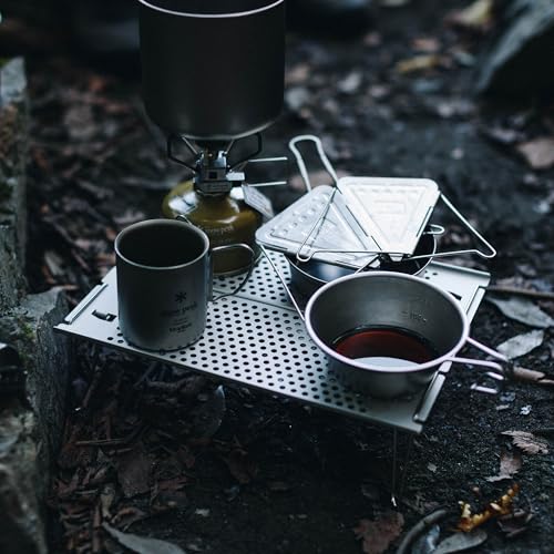 Snow Peak’s Ozen Solo Table, SLV-171, Aluminium, Lightweight for Backpacking, Designed in Japan, Lifetime Product Guarantee