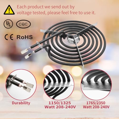 COZZIVITA GE Drip Pans and Stove Burner Element Unit Set, Perfectly Fit WB30M1 & WB30M2 -Replacement for GE Hotpoint Stove...