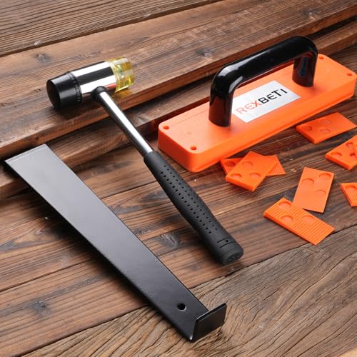 REXBETI Laminate Wood Flooring Installation Kit, LVP Installation Kit, Vinyl Flooring Tools - Tapping Block with Handle, P...