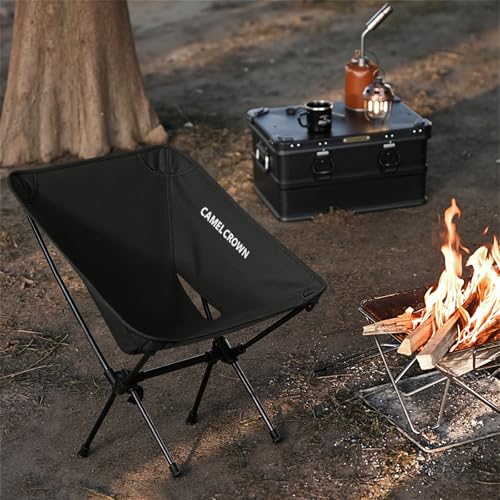 CAMEL CROWN Portable Camping Chair Folding Compact Lawn Lightweight Backpacking Chair with Carry Bag for Outdoor Hiking Be...